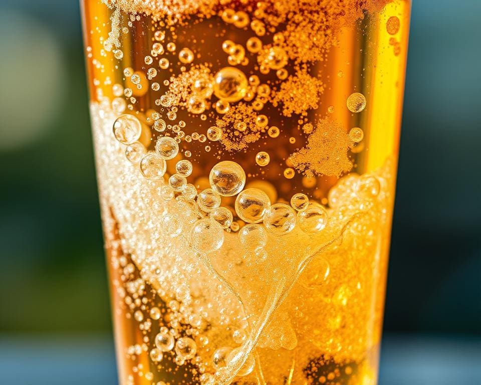 carbon dioxide effervescence in fizzy drinks
