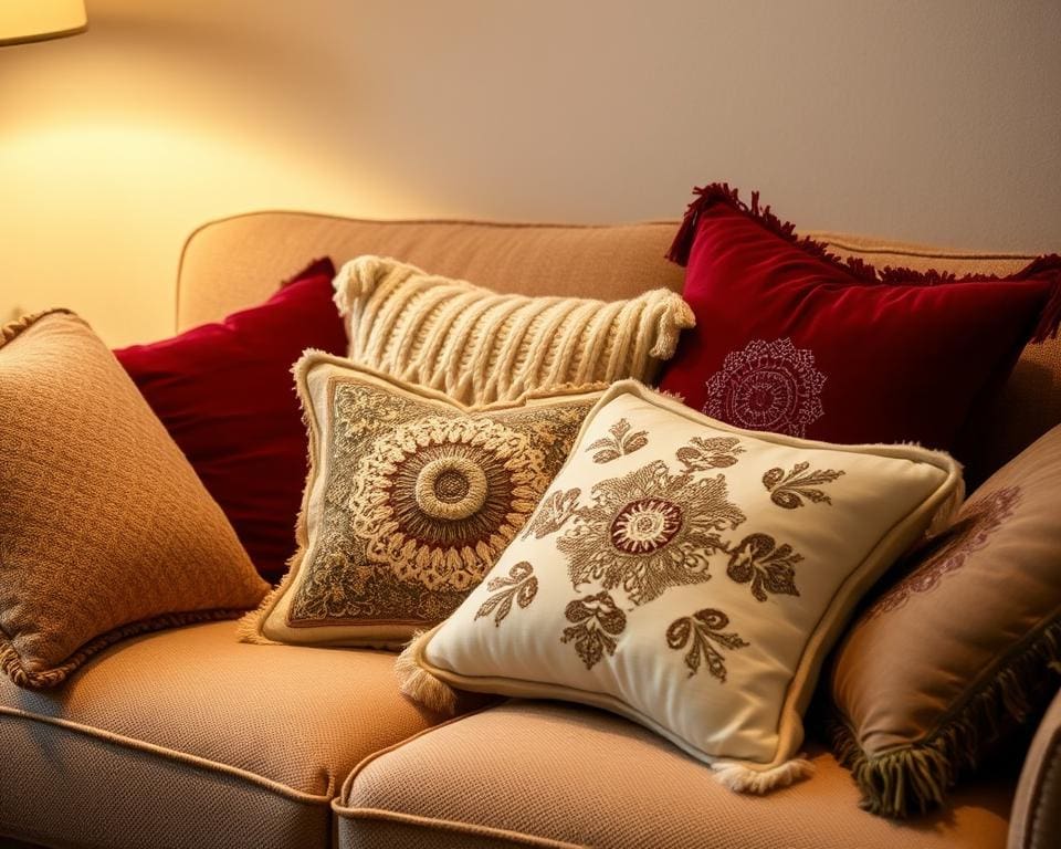 Decorative cushions for a cozy living room