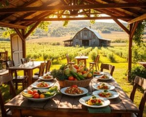 Farm-to-table dining with locally sourced ingredients