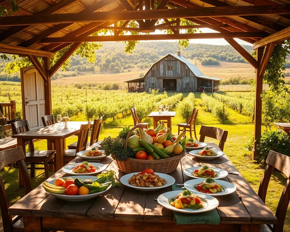 Farm-to-table dining with locally sourced ingredients