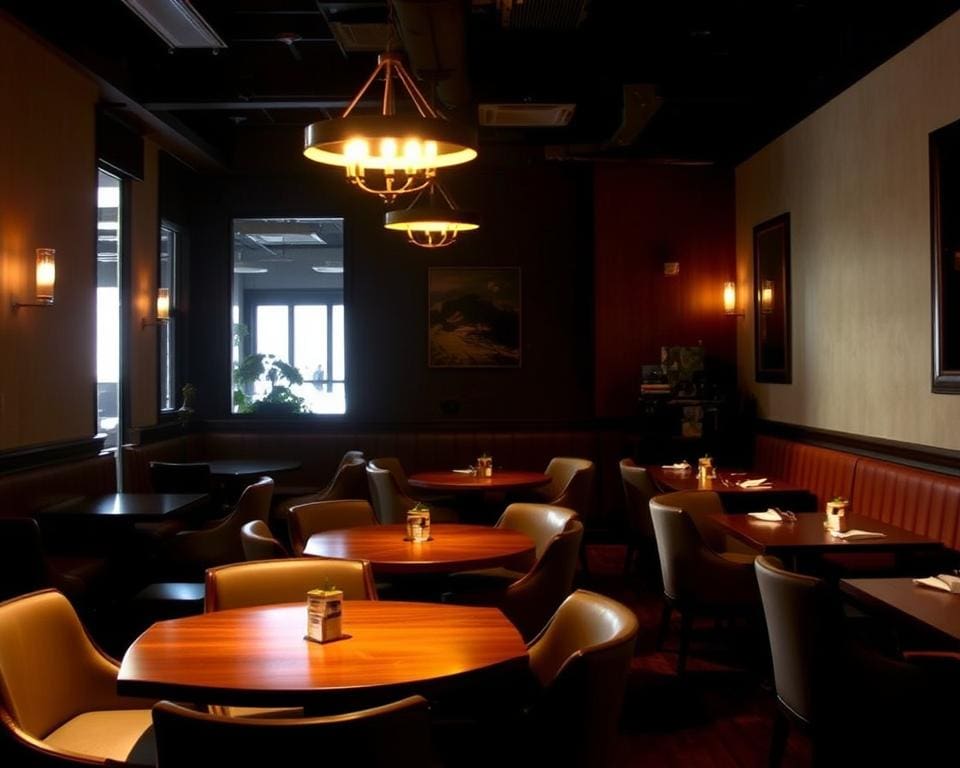 What role does furniture play in a restaurant’s atmosphere?