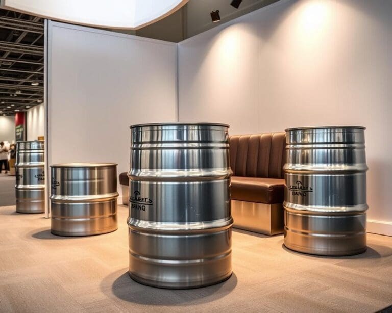 Why choose branded metal barrel seating for trade fairs?