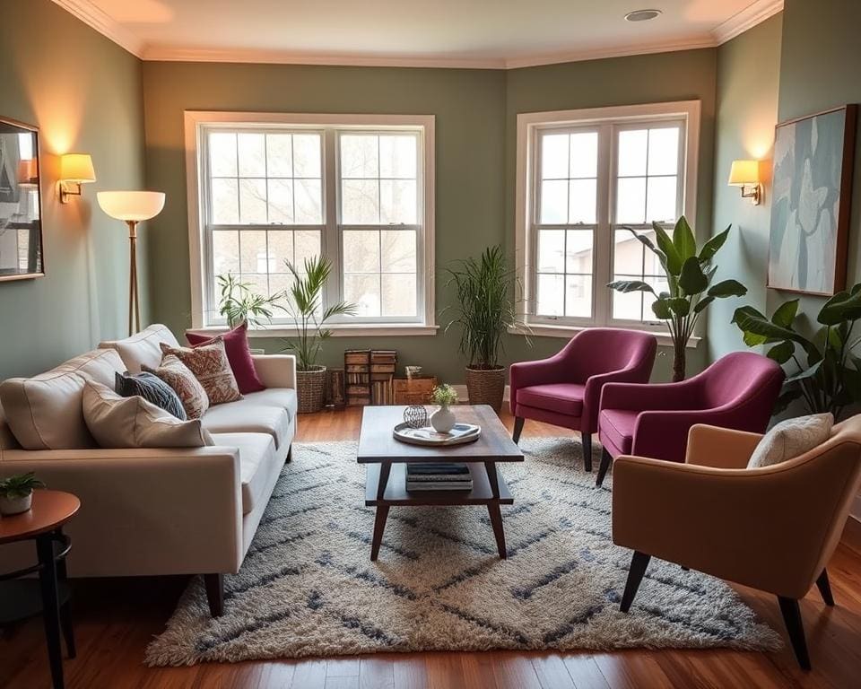 How do you design a stylish living room on a budget?