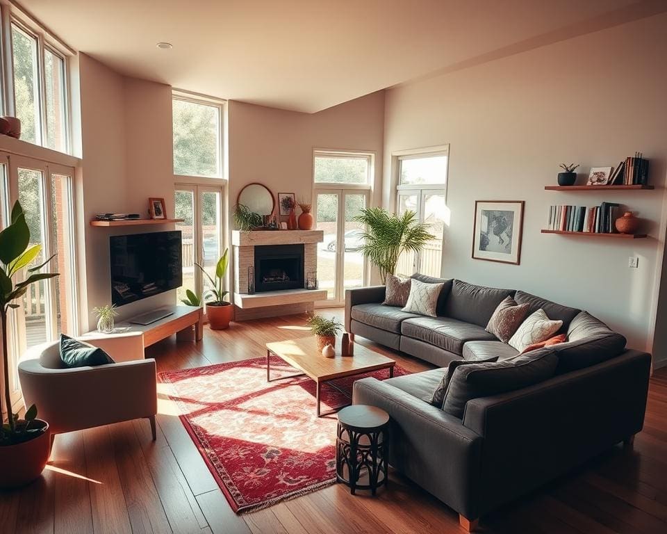 How do you make an open-plan space more inviting?