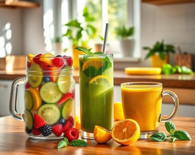 How do you stay hydrated with healthy drinks?