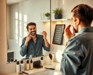 How can grooming routines support self image?