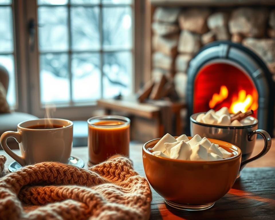 How do warm drinks create comfort moments?