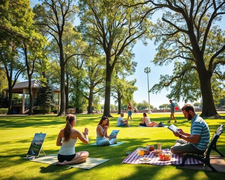 What leisure activities help disconnect from stress?