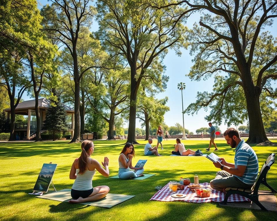 What leisure activities help disconnect from stress?