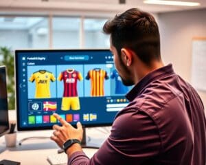 What makes an interactive football kit builder easy to use?