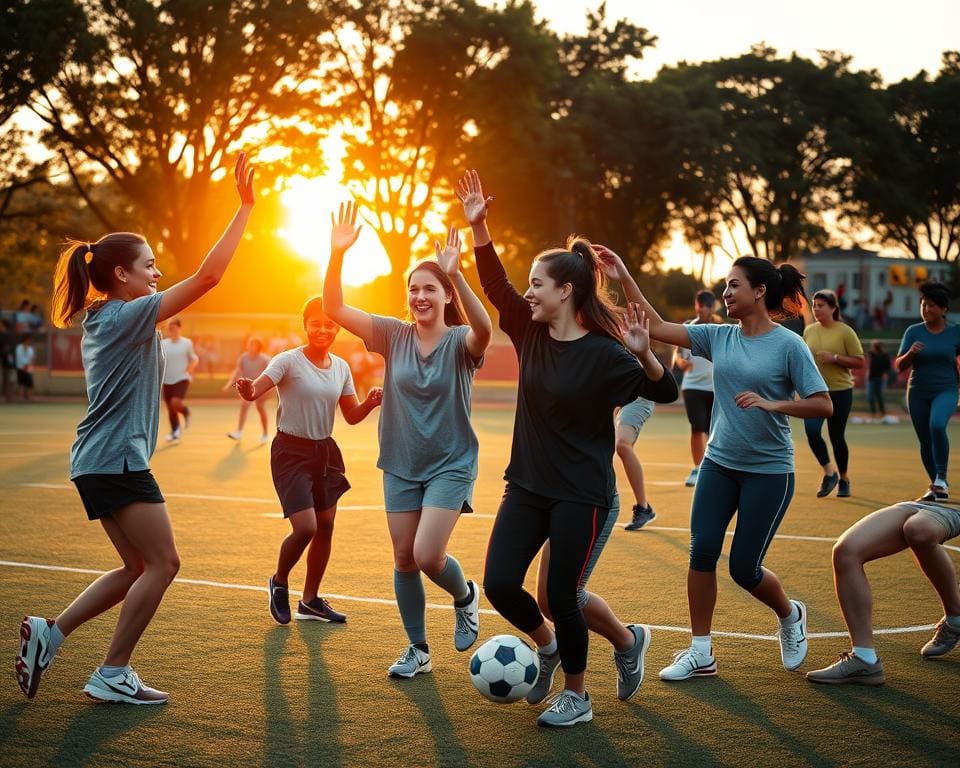Why are group sports motivating for beginners?