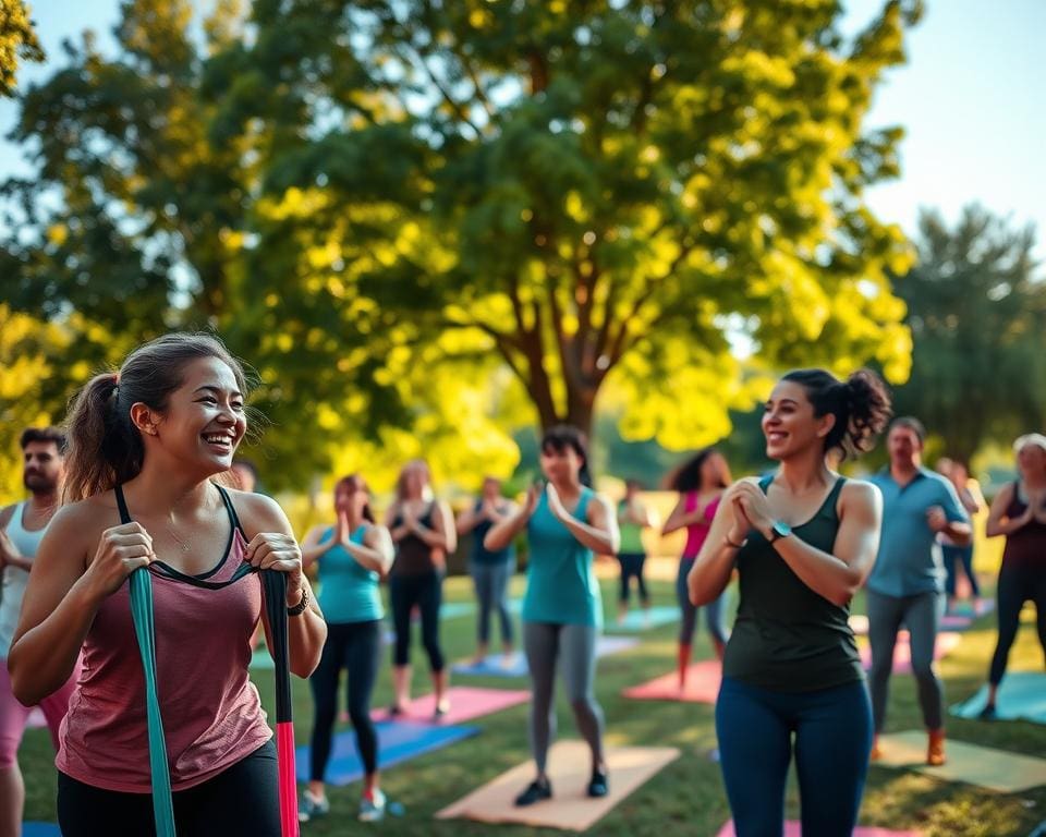 Why do people combine fitness with social activities?