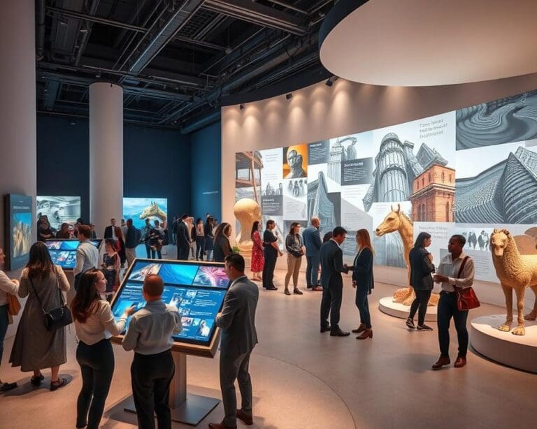Why is visual storytelling important in exhibition design?