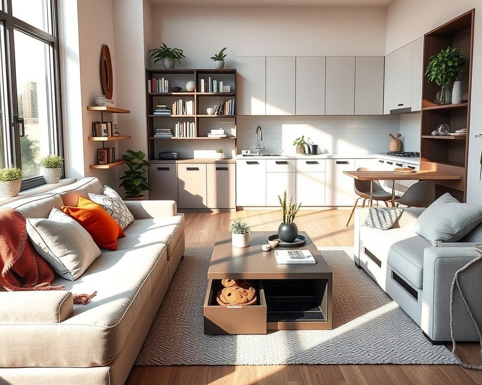 How do smart storage solutions improve small living spaces?