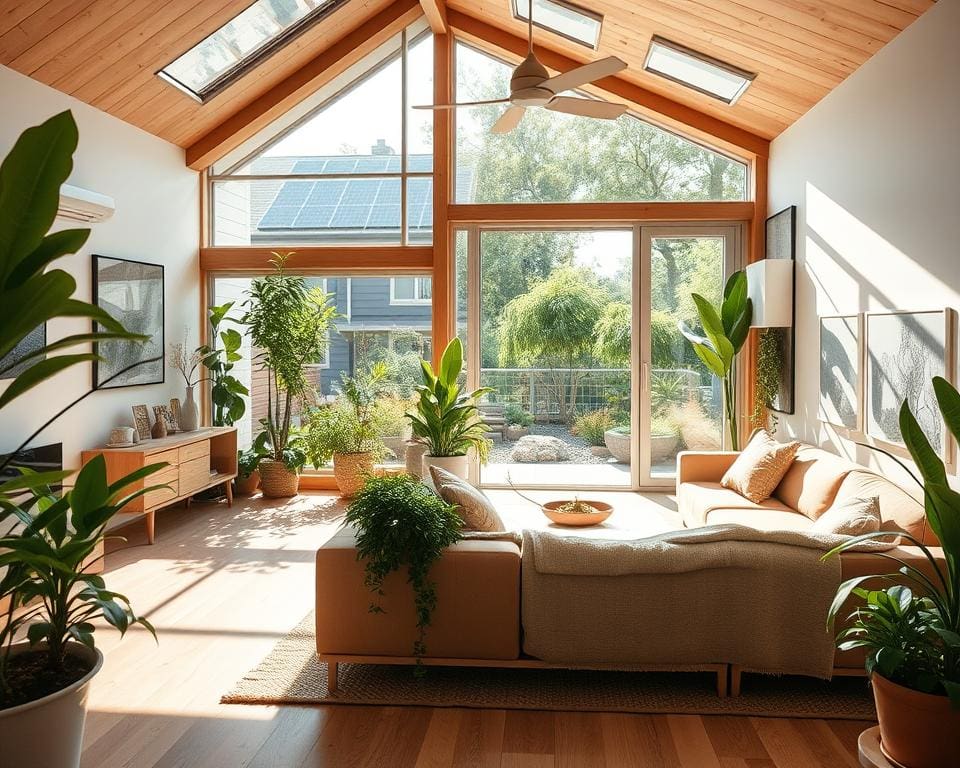 How do sustainable home improvements reduce energy costs?