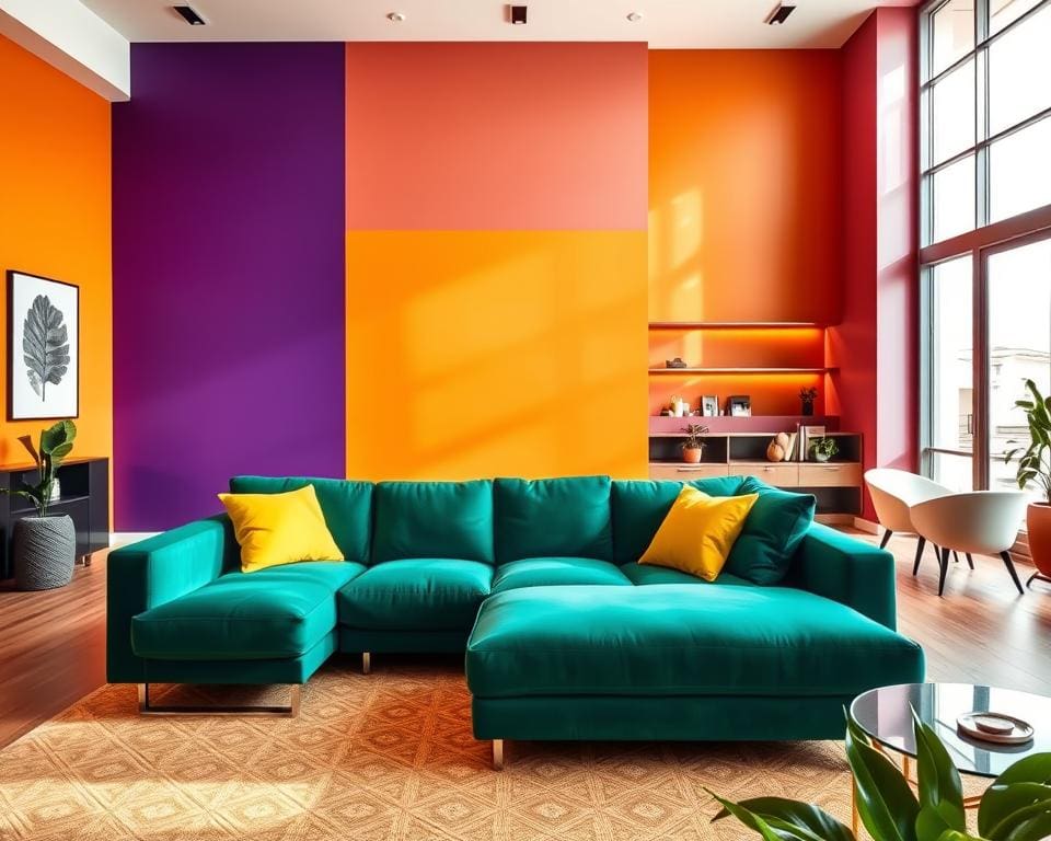 How does colour blocking transform interior spaces?
