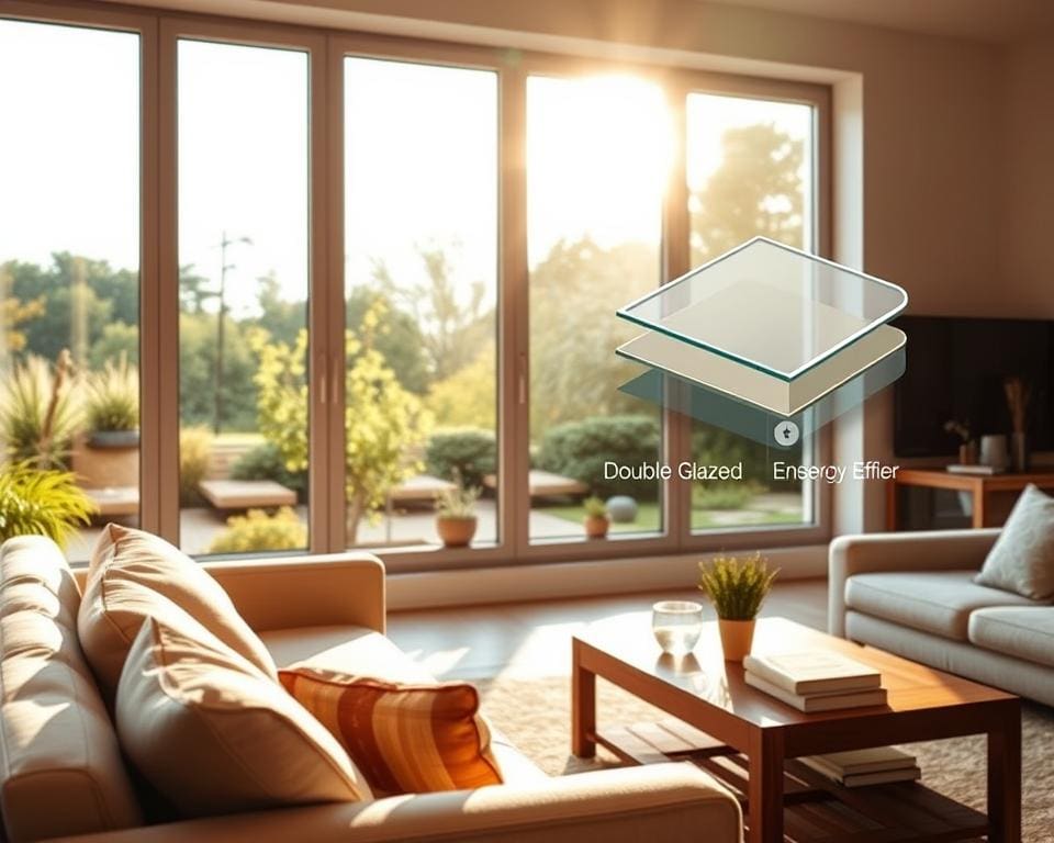 How does double glazing improve home efficiency?