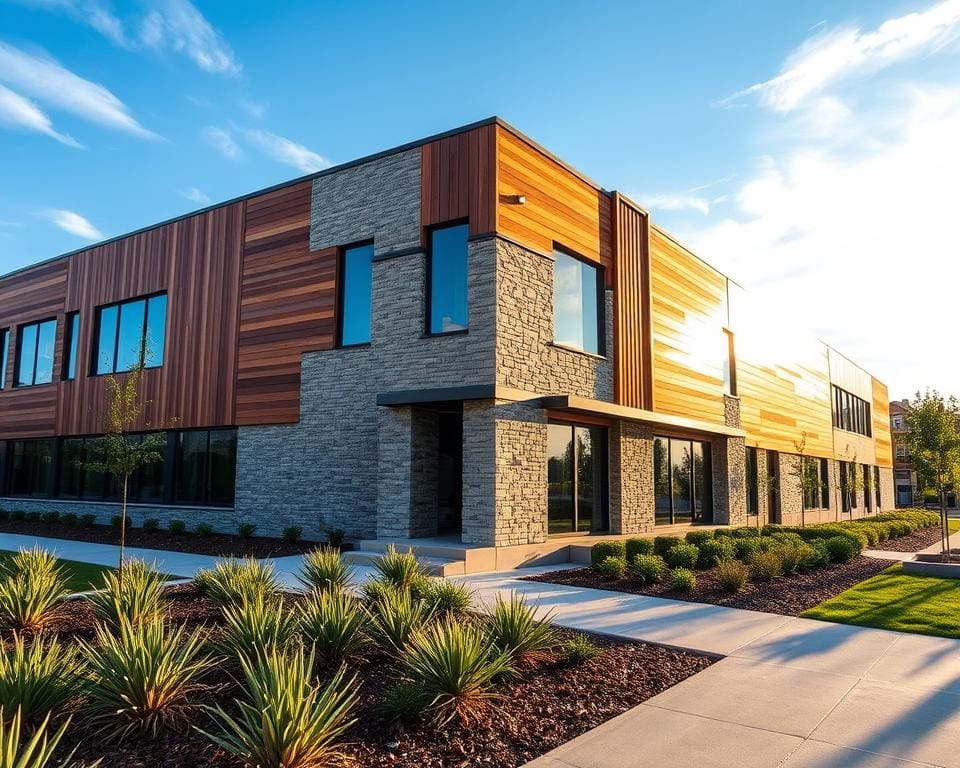 How does exterior cladding improve building appearance?