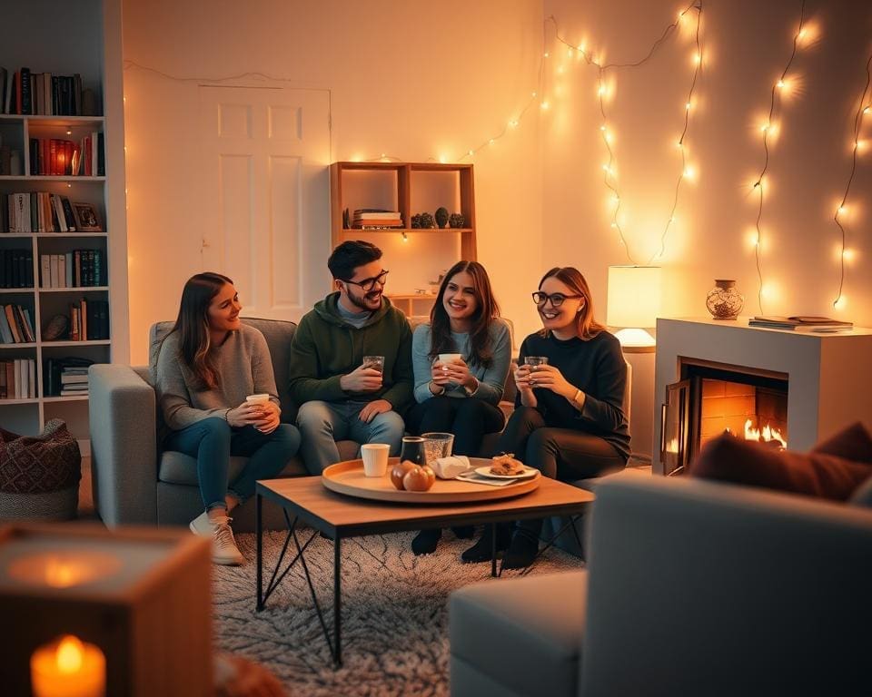 cozy night with friends
