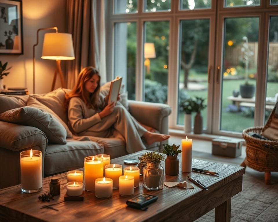 relaxing evening at home