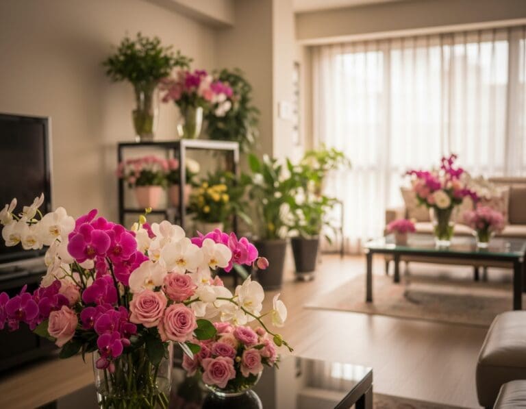 home decor flowers orchids roses