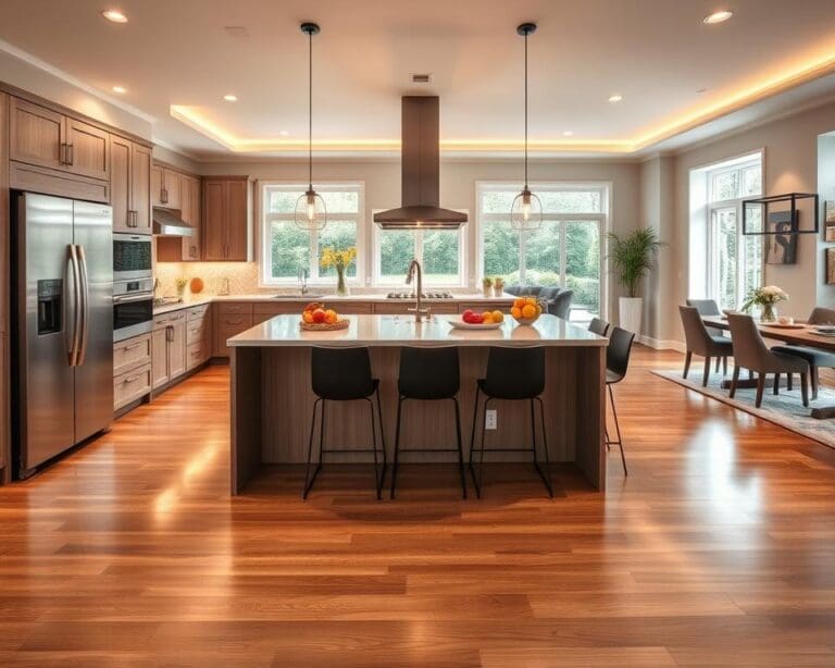 open-plan kitchen